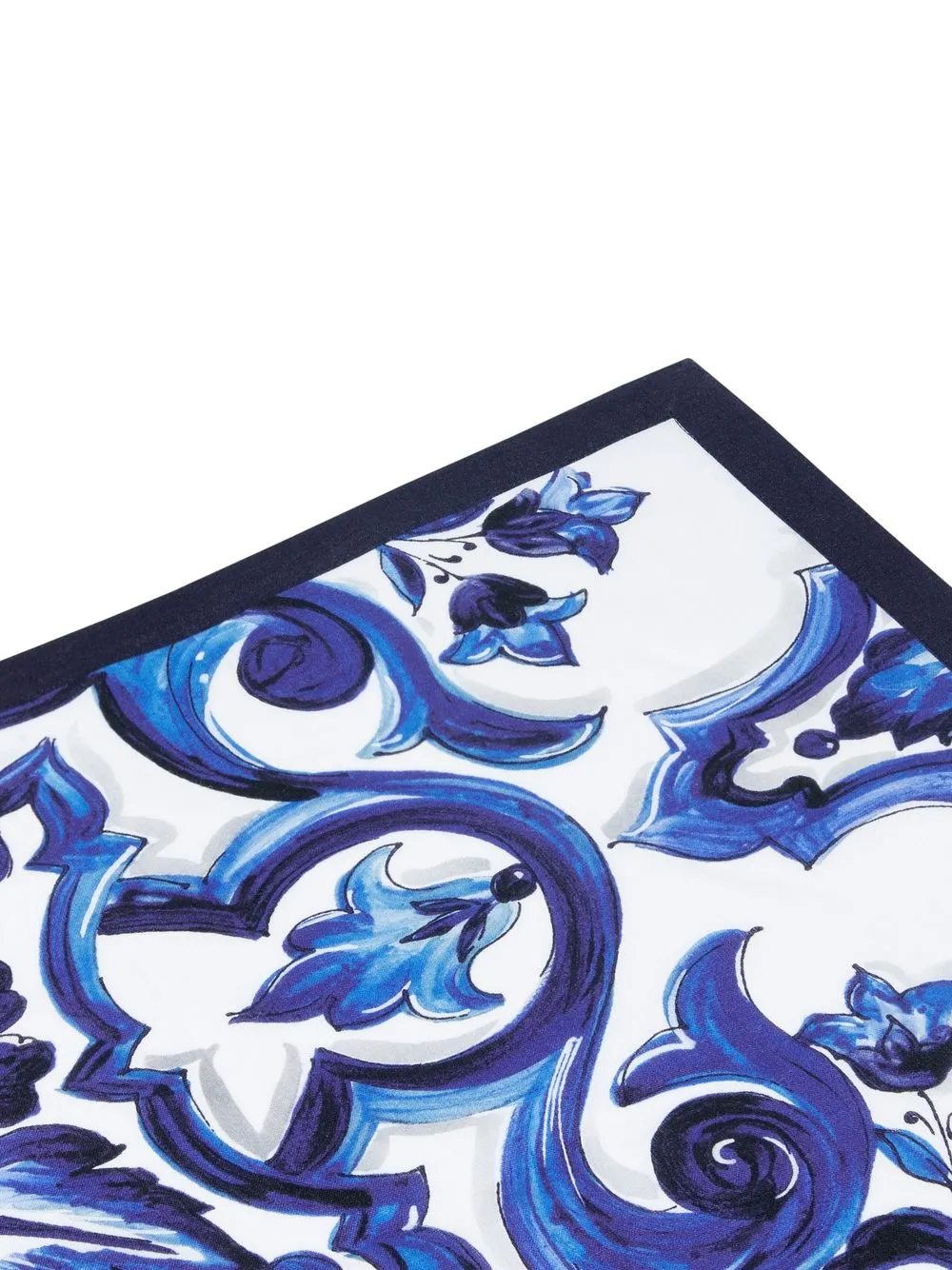  Dolce & Gabbana Patterned Linen Napkins (set Of Two) - Blue 