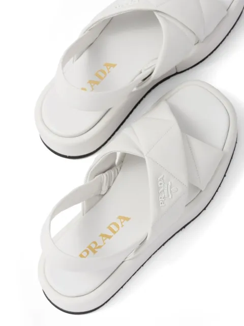 crossover platform sandals