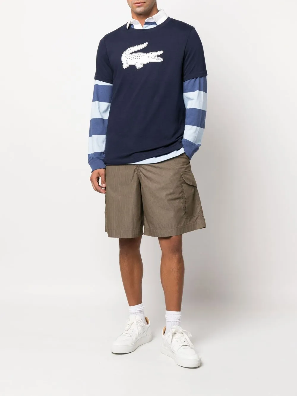 Lacoste T-shirt met logoprint - Blauw