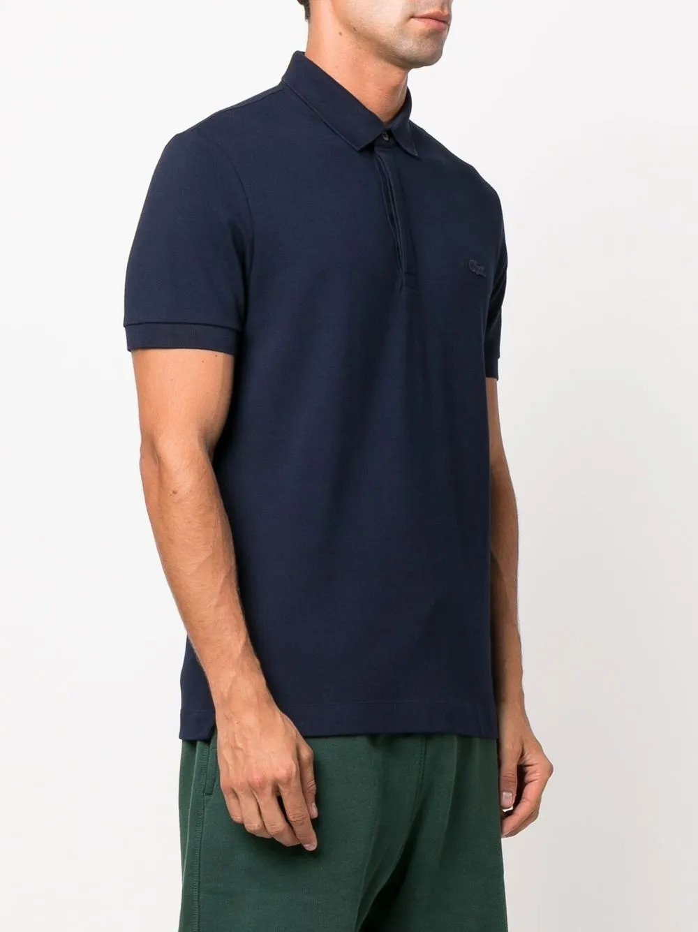  Lacoste Poloshirt Mit Logo Patch   Blau 