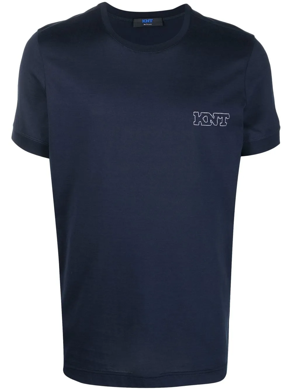 

Kiton playera manga corta con logo bordado - Azul