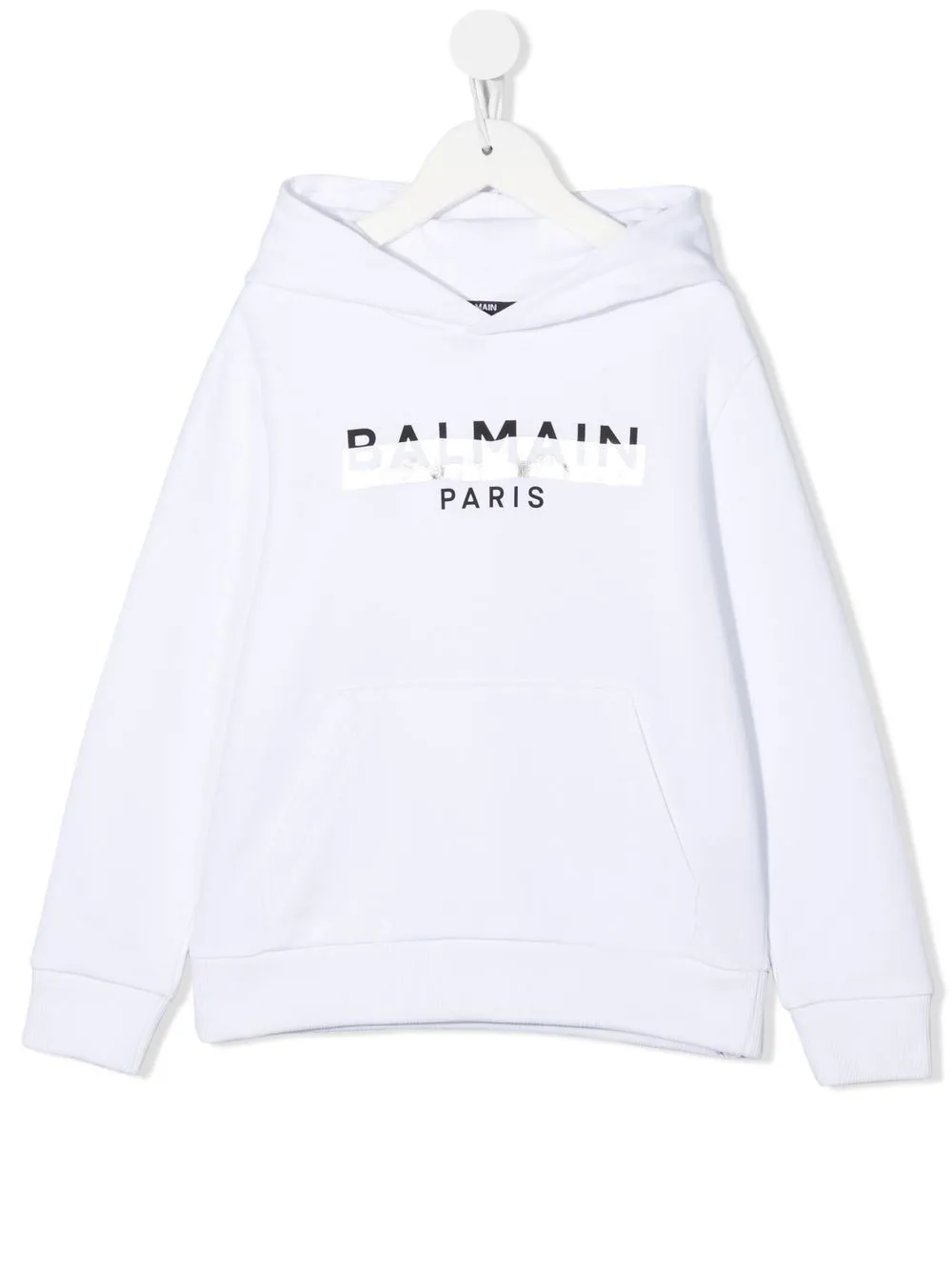 

Balmain Kids hoodie con logo estampado - Blanco