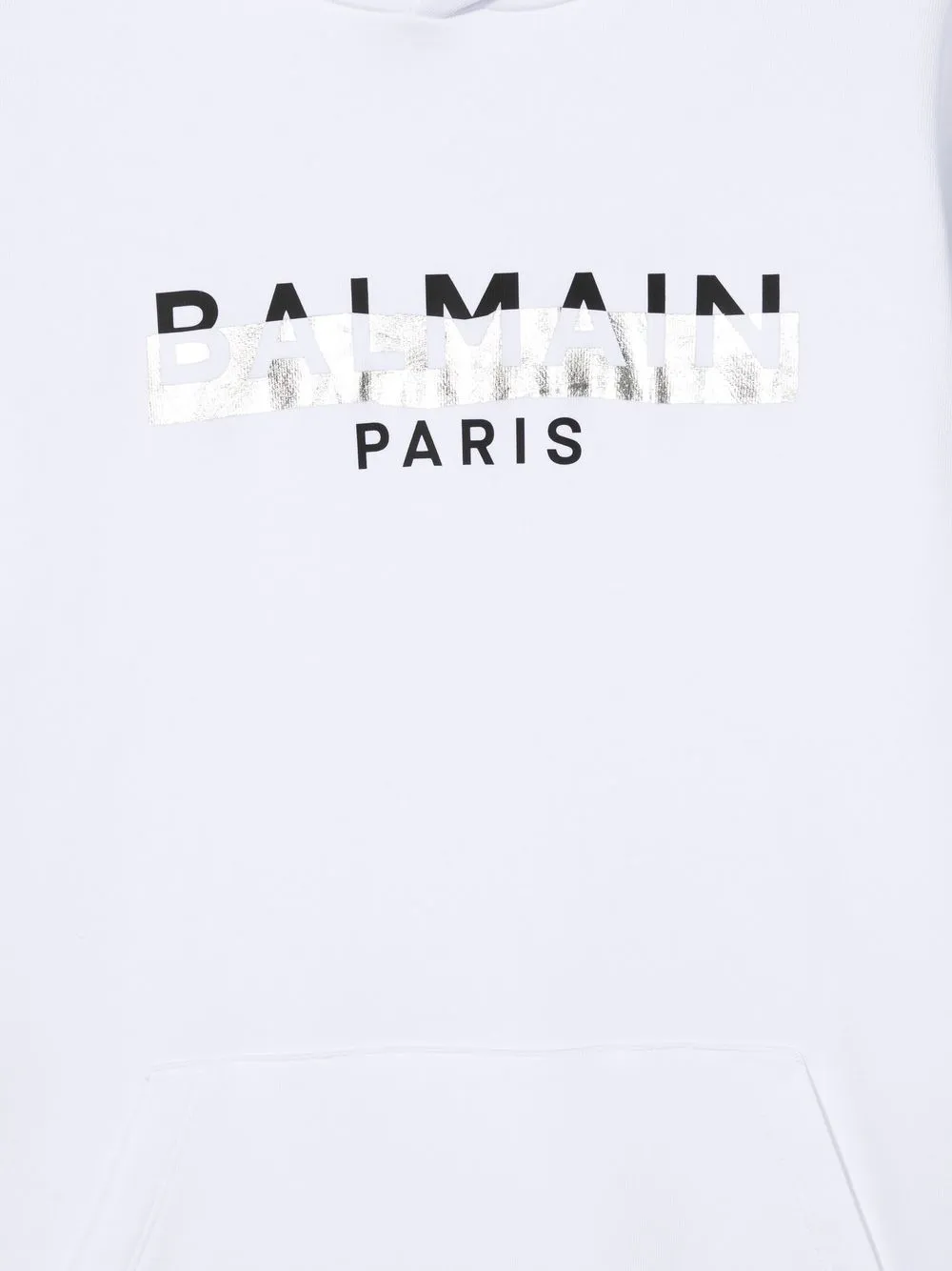  Balmain Kids Teen Hoodie Mit Logo Print   Weiß 