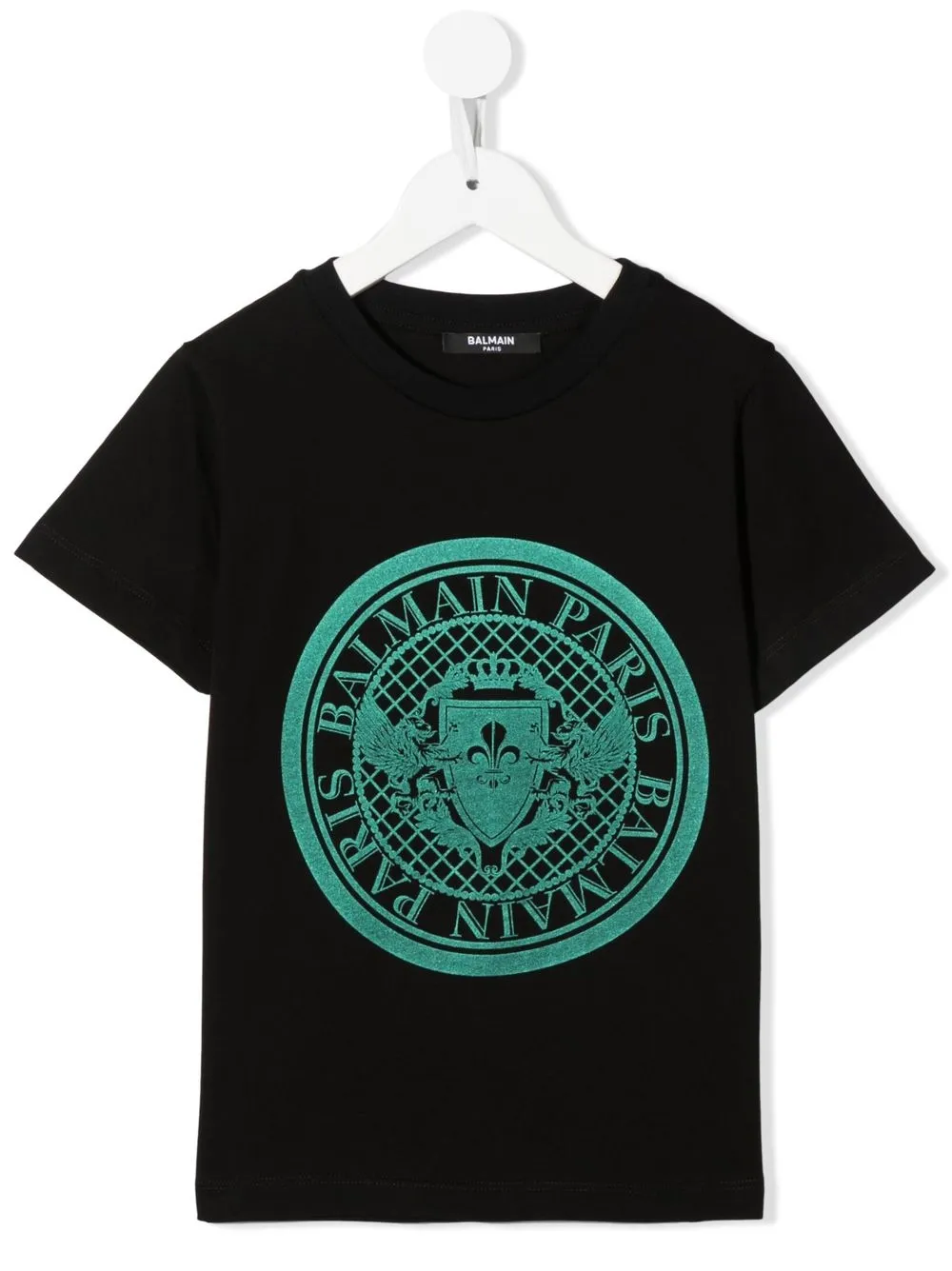 

Balmain Kids playera manga corta con logo estampado - Negro