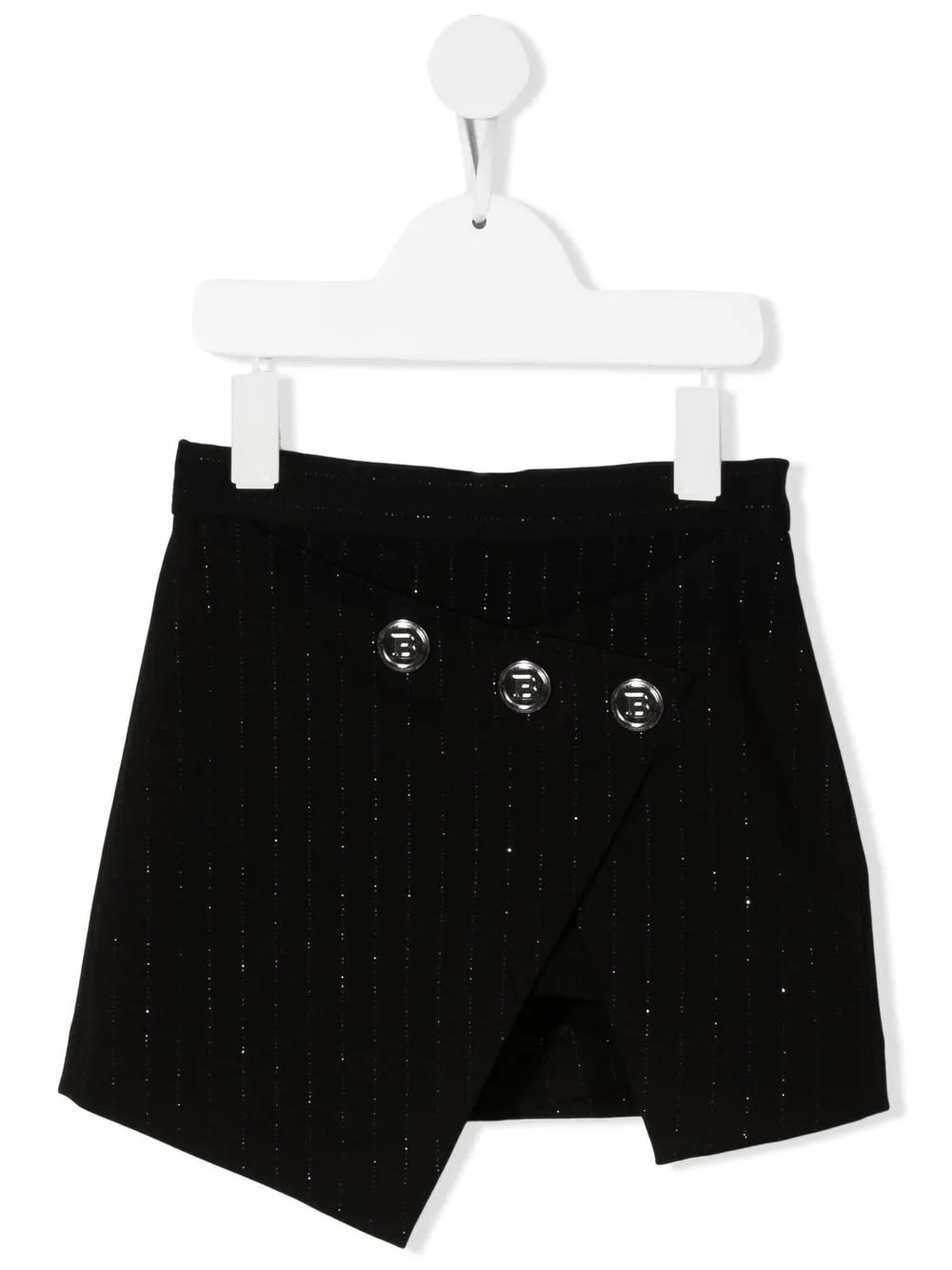 

Balmain Kids skorts con botones en relieve y lentejuelas - Negro