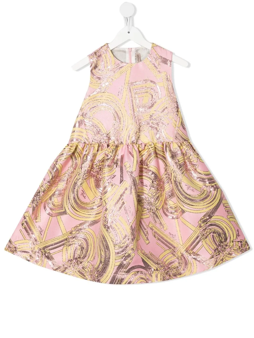 

PUCCI Junior vestido con estampado gráfico - Rosado