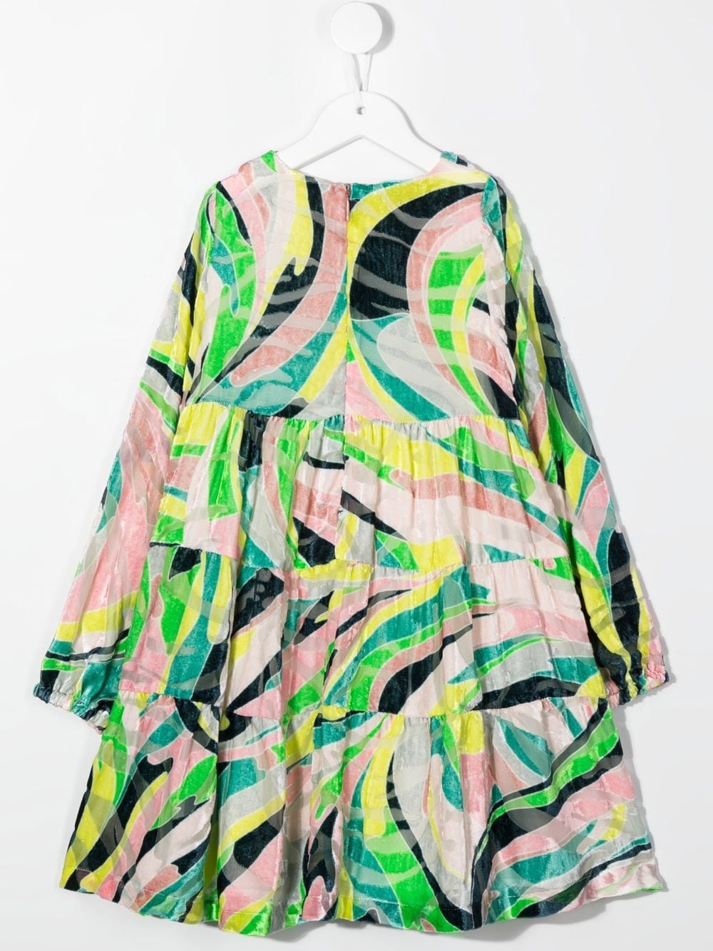 Image 2 of PUCCI Junior graphic-print tiered dress