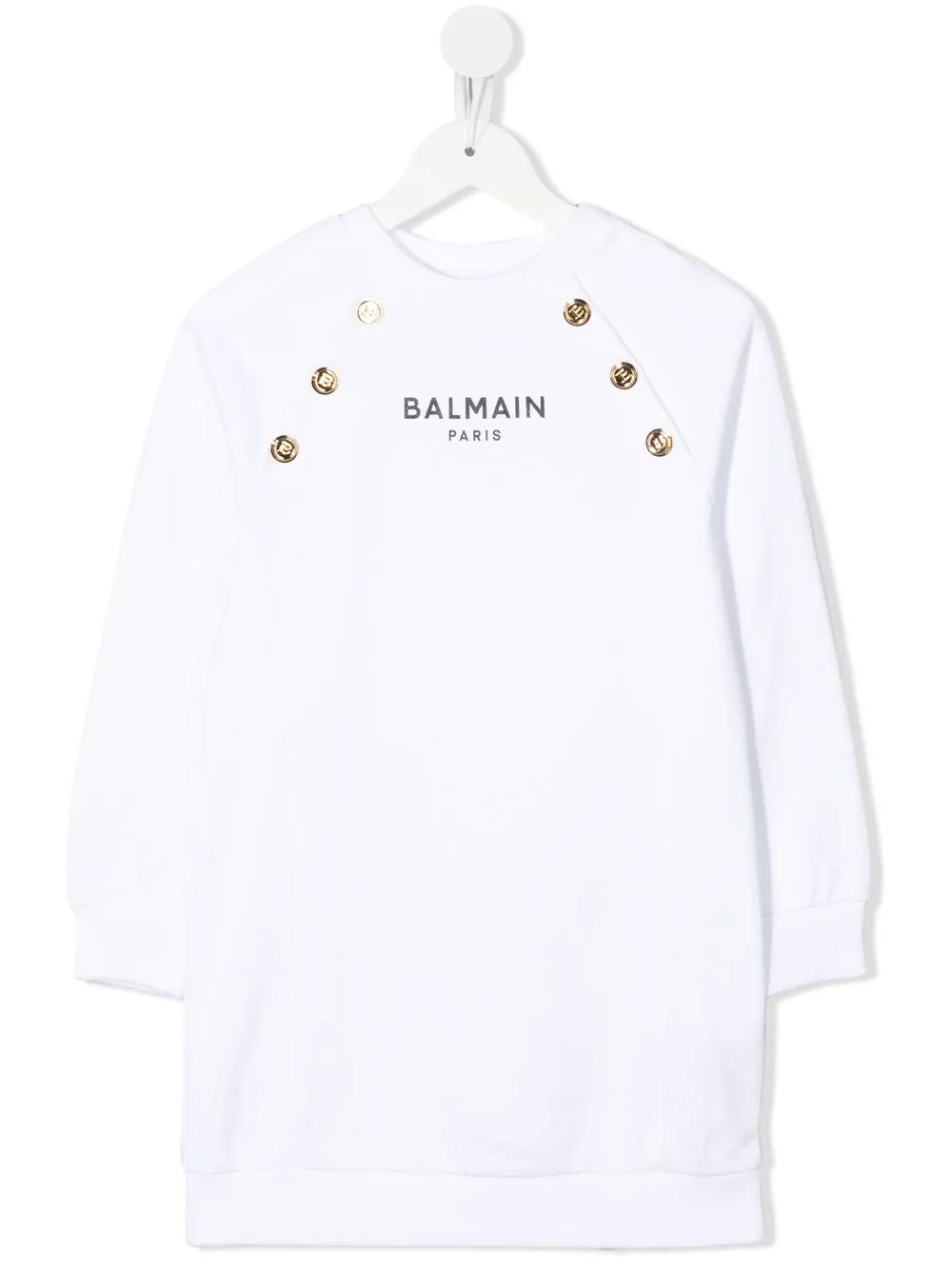 

Balmain Kids sudadera con logo estampado - Blanco