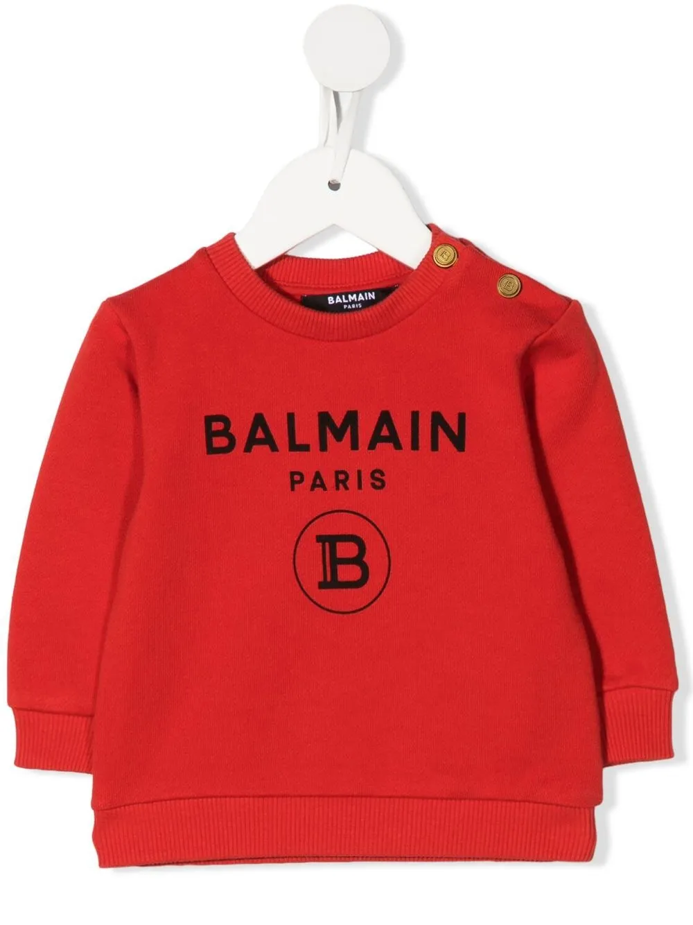 

Balmain Kids sudadera con logo estampado - Rojo