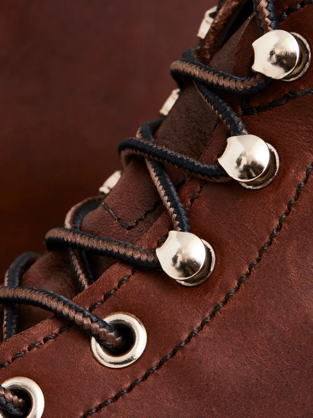 Red Wing Shoes lace-up leather biker boots Brown