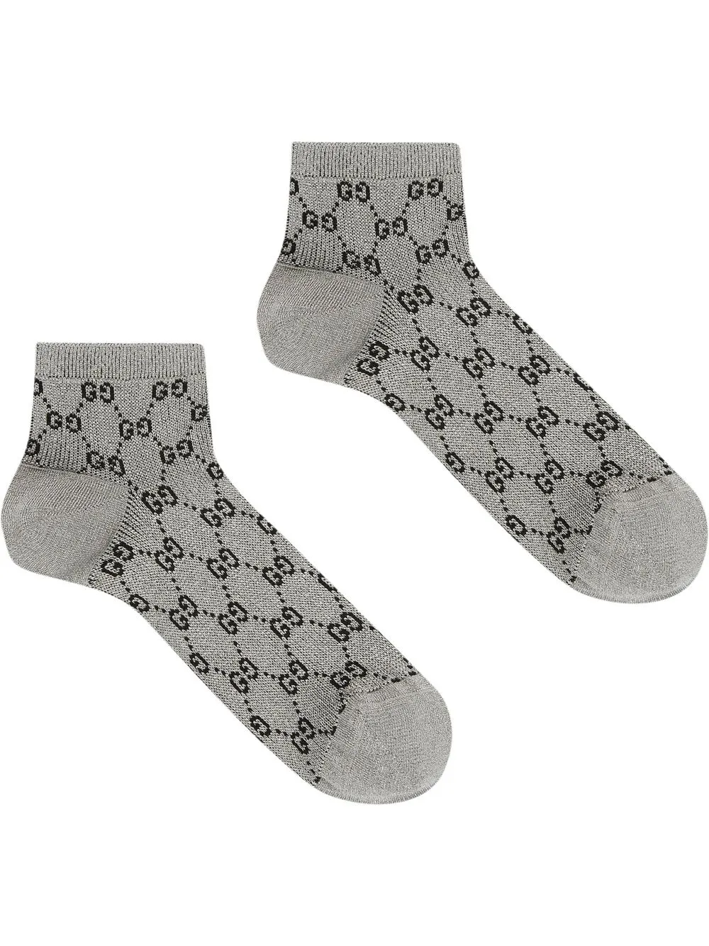 Gucci Gg Intarsia Lurex Socks In Black ModeSens