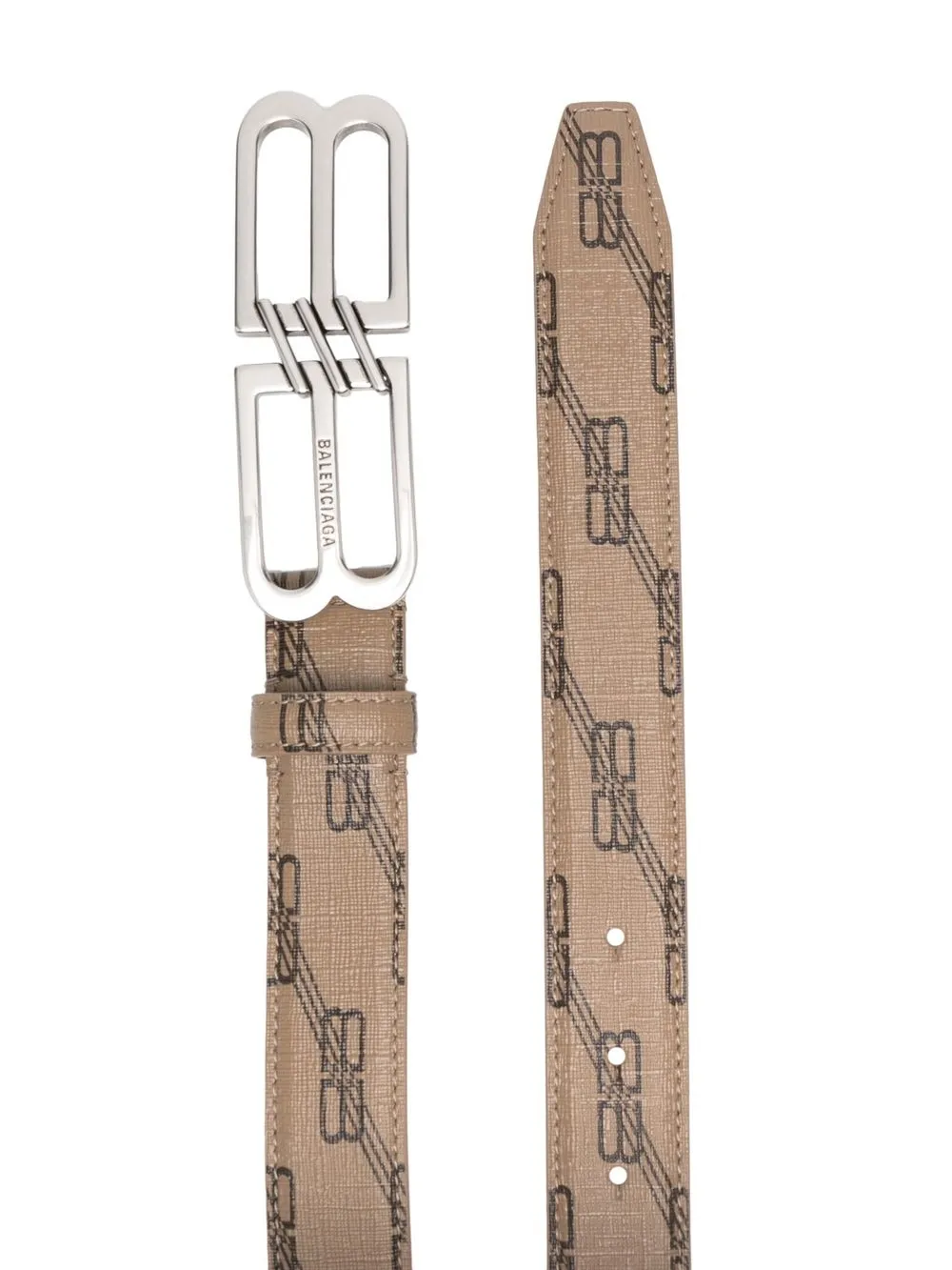 Men's Reversible Bb Monogram Belt in Beige