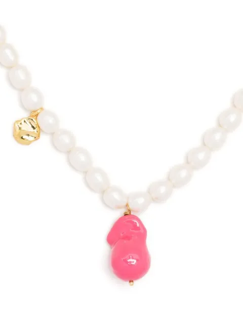 Joanna Laura Constantine enamel-detail pearl necklace