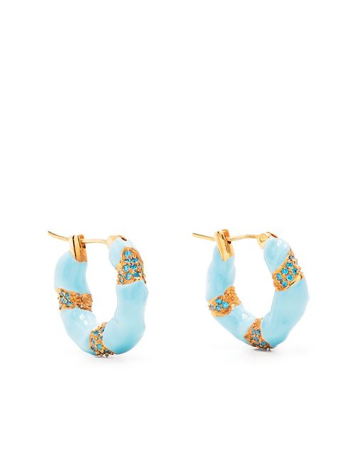 Joanna Laura Constantine crystal-embellishment hoop earrings