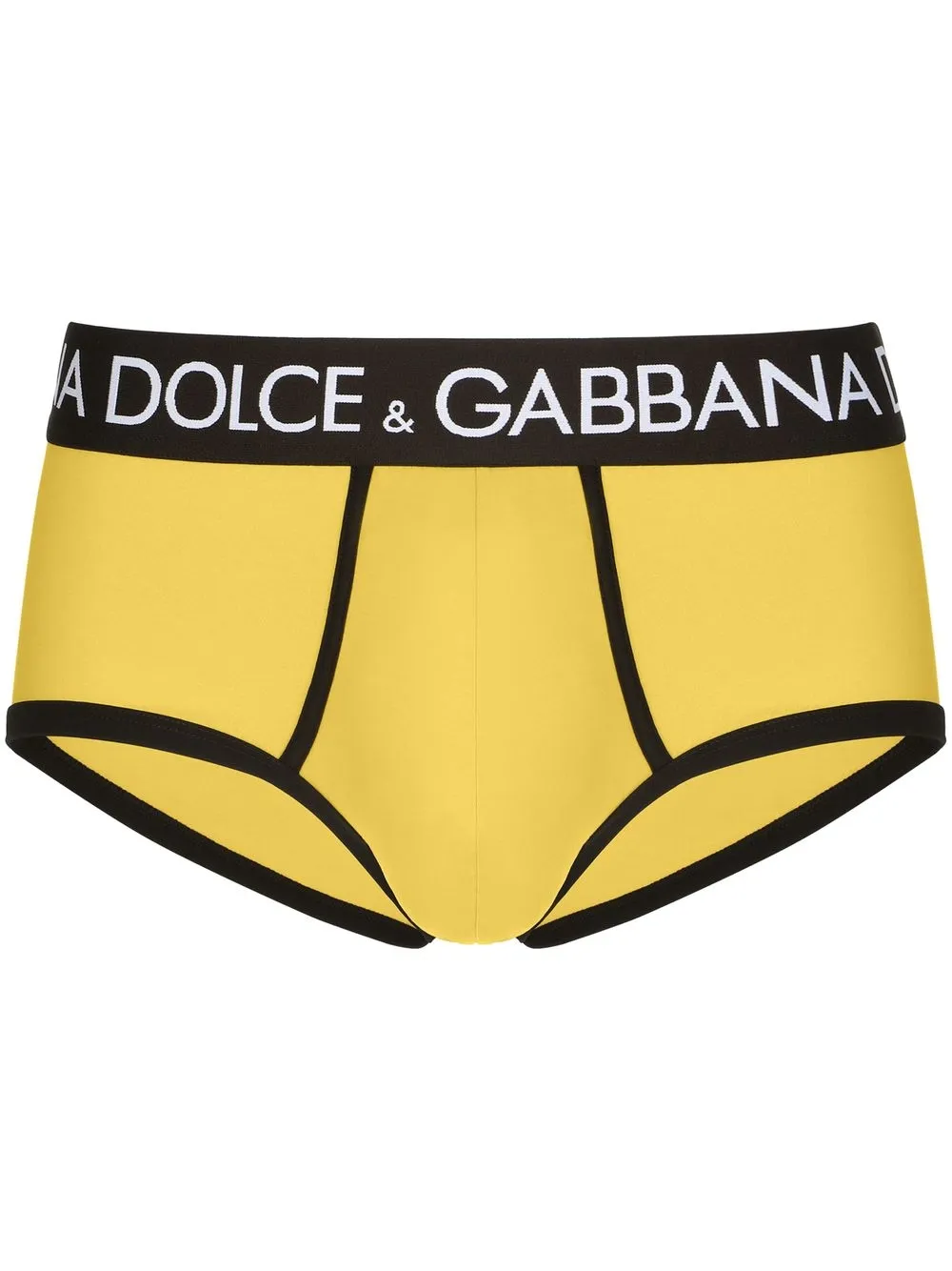 

Dolce & Gabbana logo-waist stretch-cotton briefs - Yellow