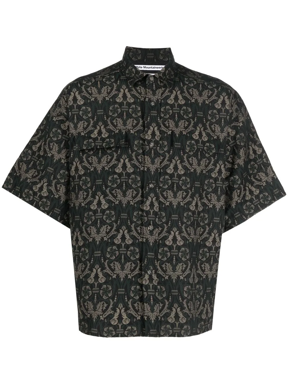 

White Mountaineering camisa con estampado de cachemira - Negro