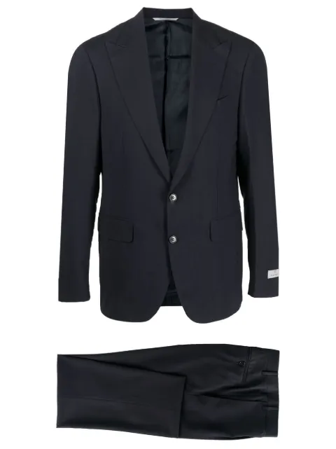 Canali peak-lapels two-piece single-breasted suit 