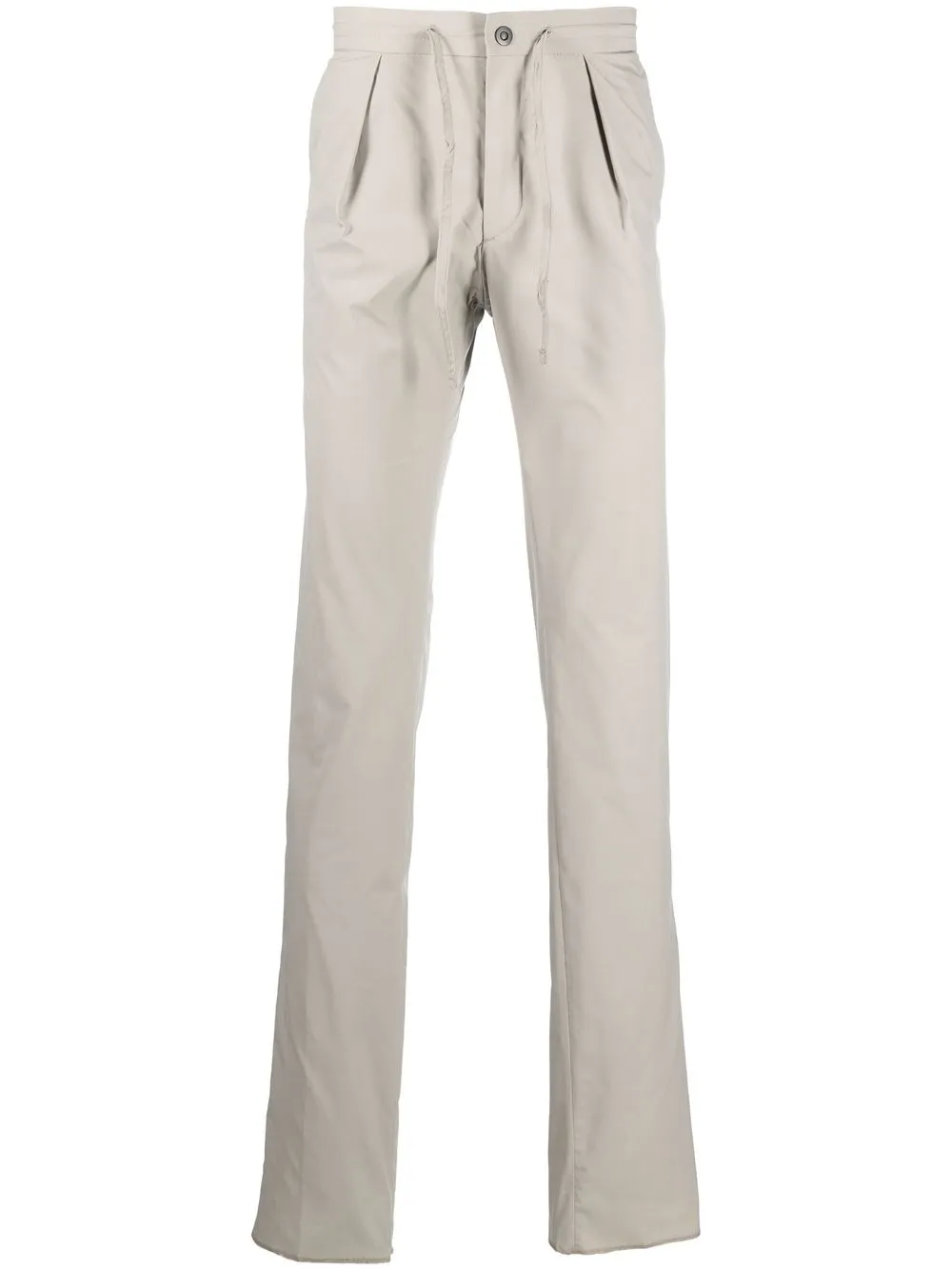 

Incotex pleat-detail drawstring-waist straight-leg trousers - Neutrals