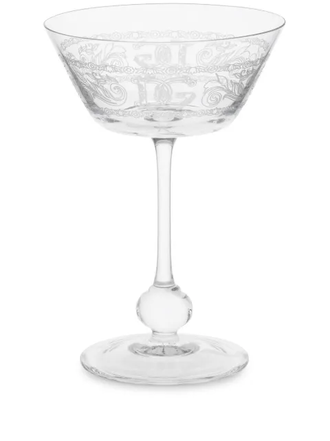 Dolce & Gabbana logo-embellished champagne glass