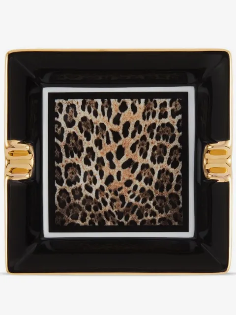 Dolce & Gabbana leopard-print porcelain ash-tray
