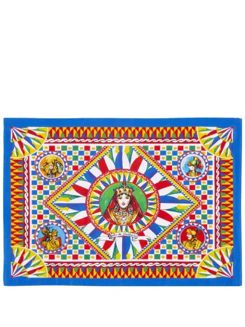 Dolce & Gabbana Carretto-print placemat and napkin set