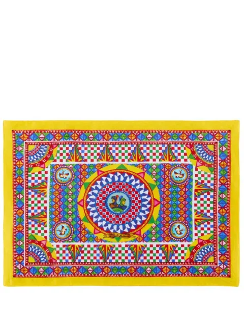 Dolce & Gabbana Carretto-print placemat and napkin set