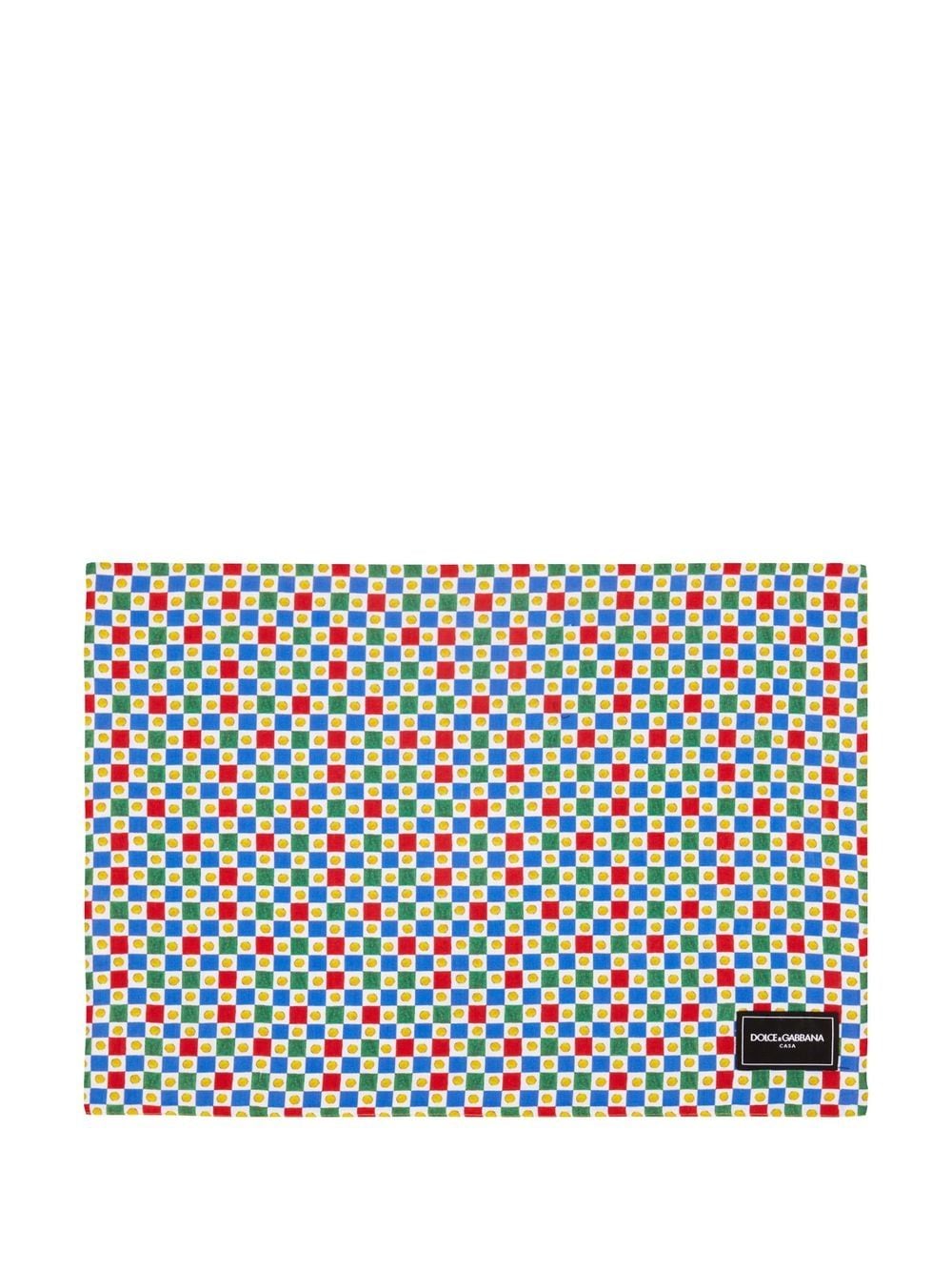 Shop Dolce & Gabbana Placemat-napkin Set In Multicolour