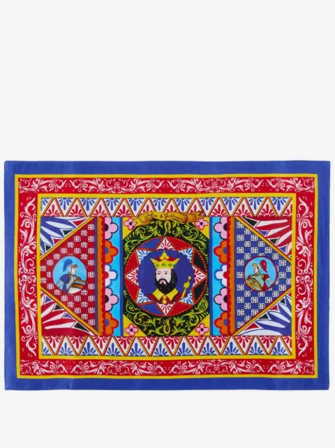 Dolce & Gabbana juego de manteles y servilletas con estampado Carretto