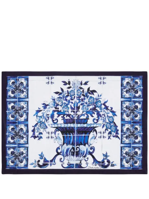 Dolce & Gabbana Blu Mediterraneo-print placemat and napkin set