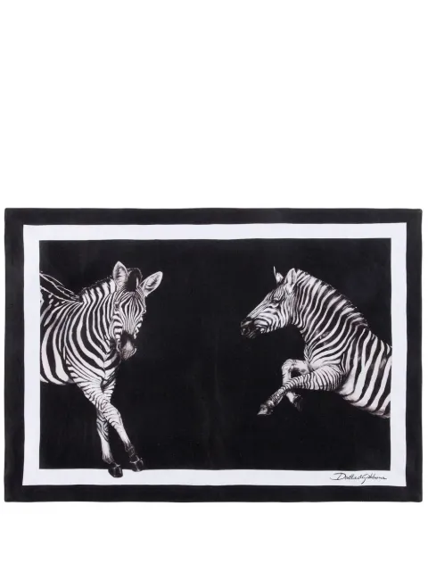 Dolce & Gabbana zebra placemat-napkin set