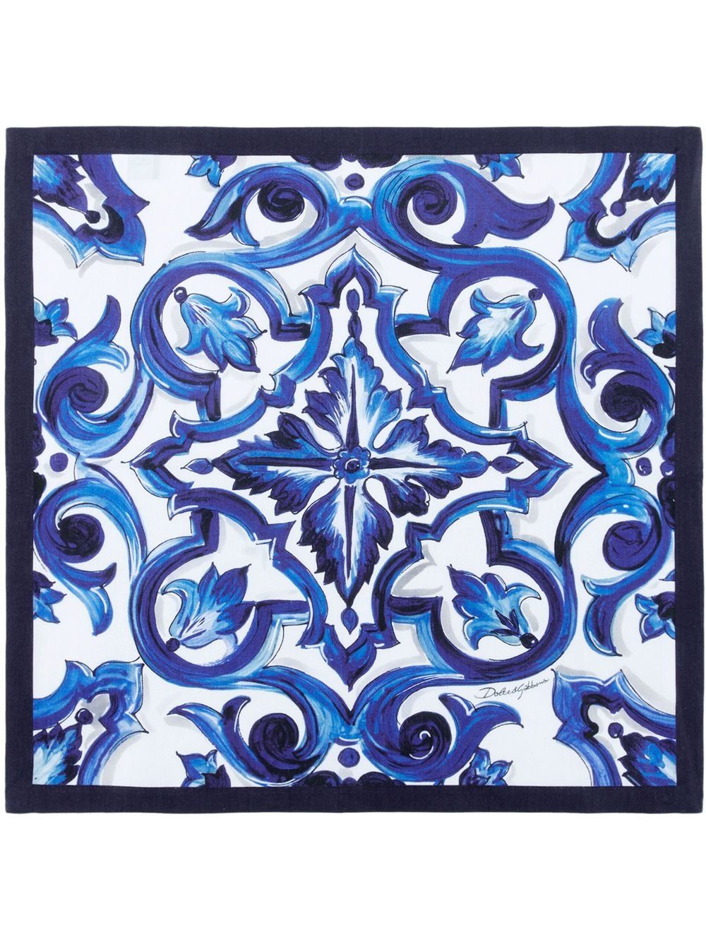 Dolce & Gabbana Set van twee linnen servetten - Blauw