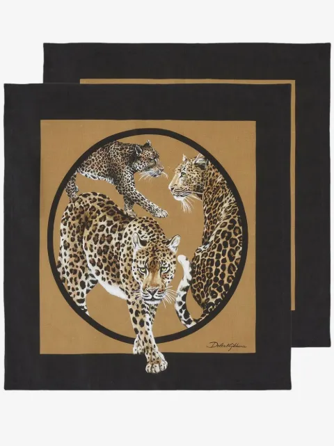 Dolce & Gabbana animal-print napkin (set of two)