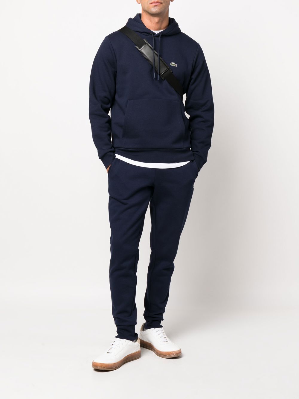 Lacoste Hoodie met logopatch - Blauw