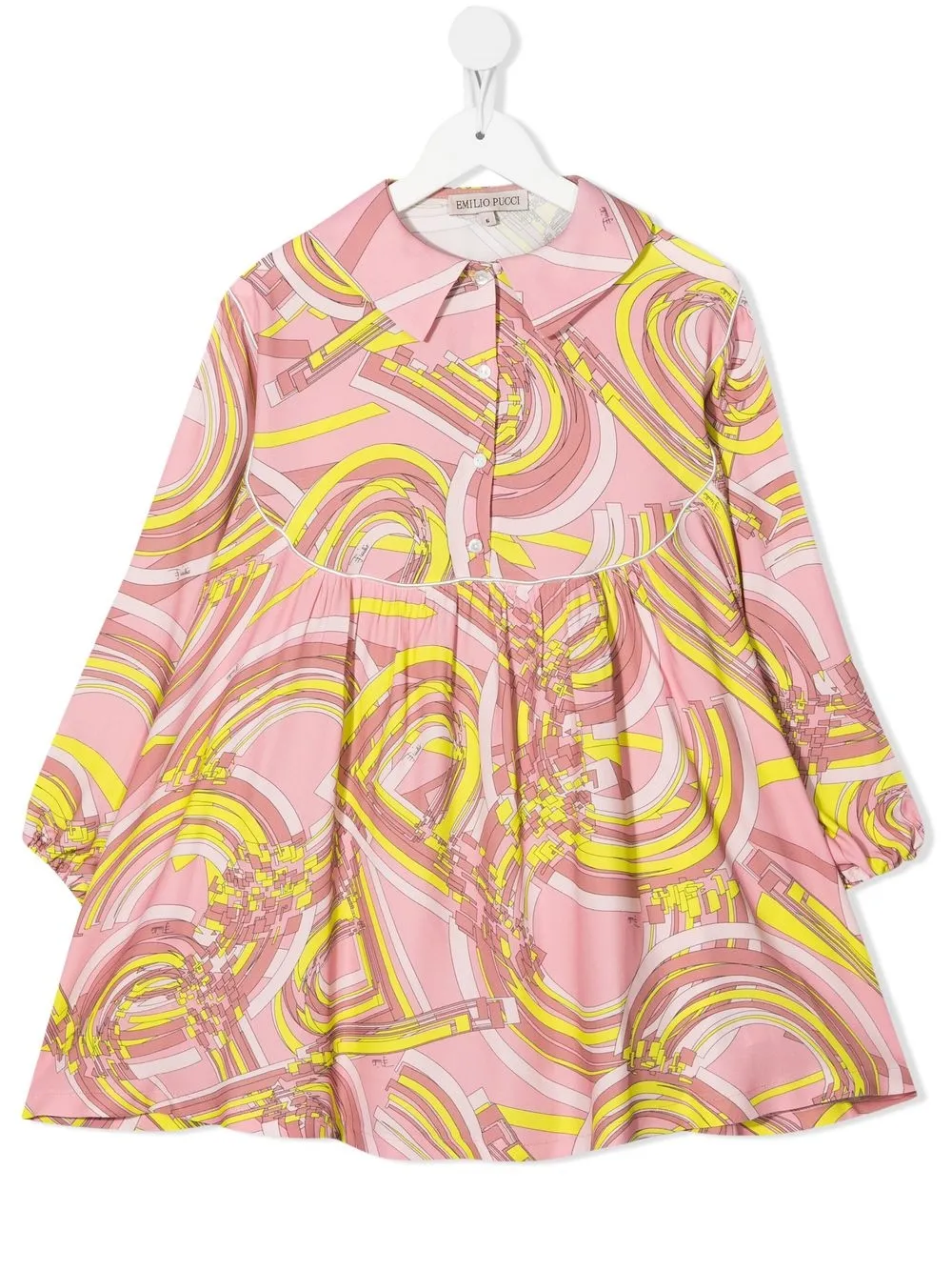 

PUCCI Junior vestido con estampado gráfico - Rosado