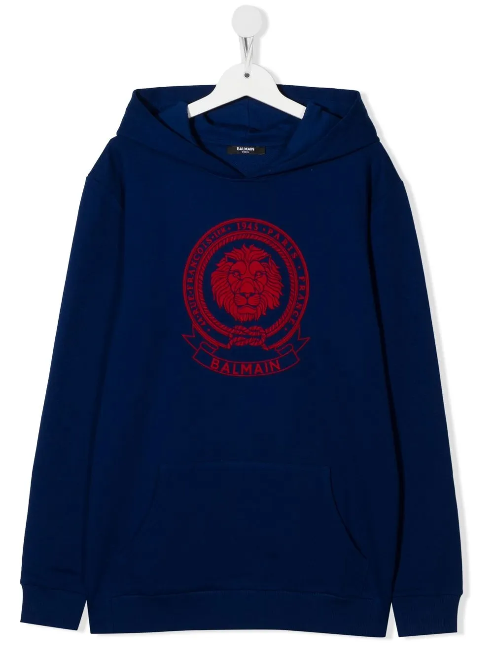 

Balmain Kids TEEN logo-print cotton hoodie - Blue