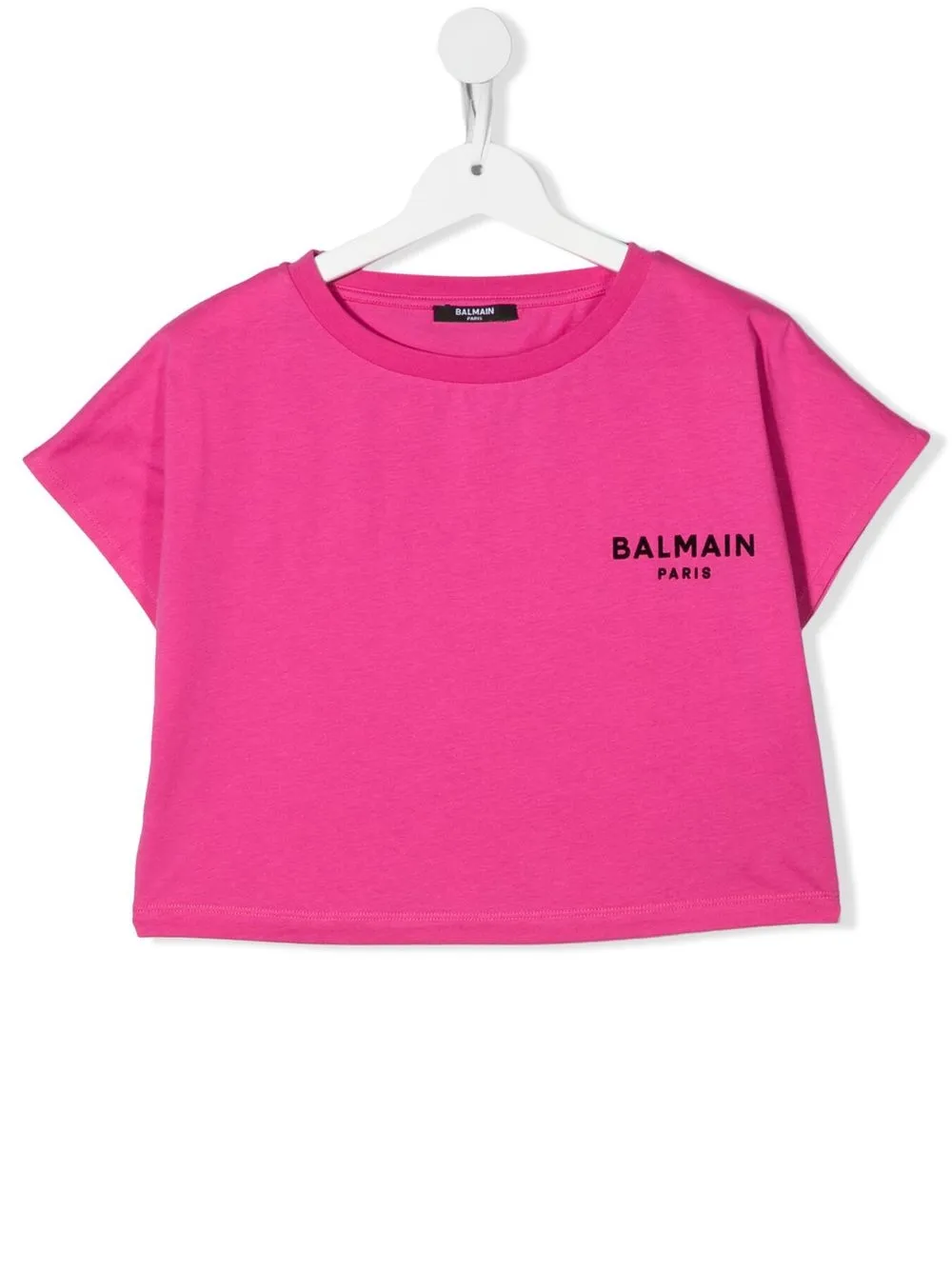 

Balmain Kids playera con logo estampado - Rosado