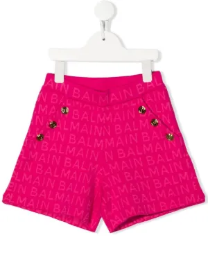 Shorts da ciclismo con stampa Rosa Farfetch Bambina Abbigliamento Pantaloni e jeans Shorts Pantaloncini 