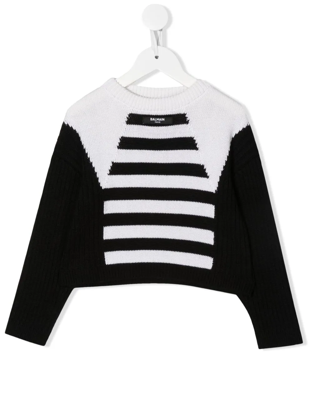 

Balmain Kids long-sleeve stripe jumper - Black