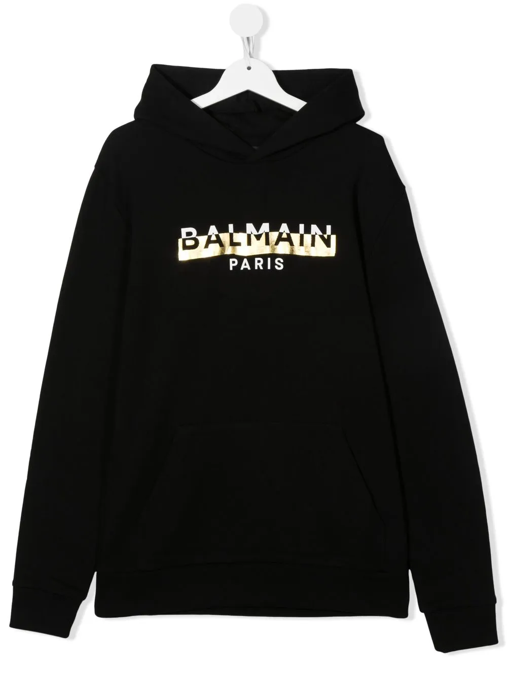 

Balmain Kids hoodie con logo estampado - Negro