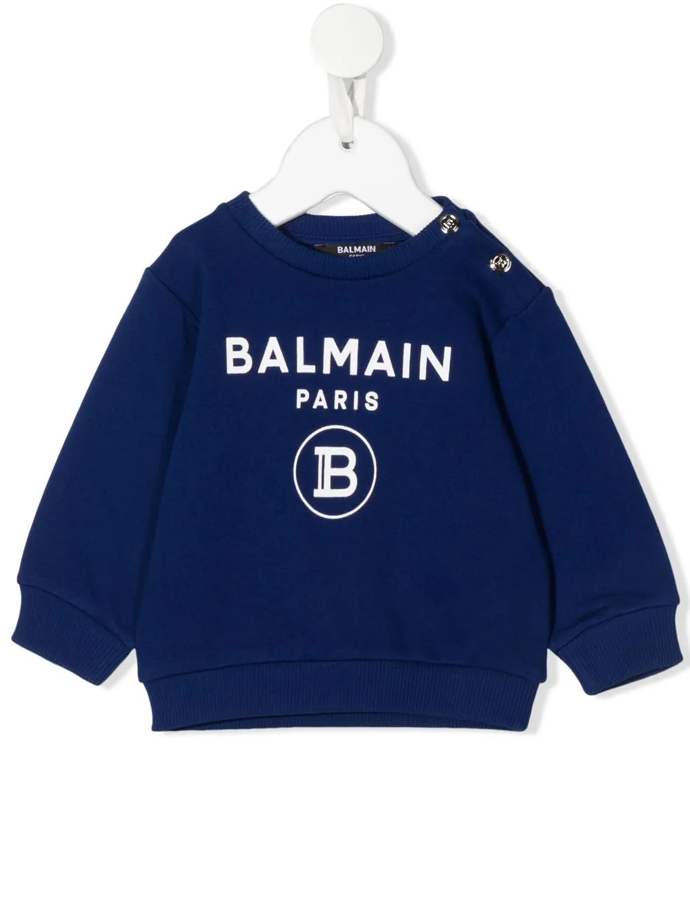 

Balmain Kids sudadera con logo estampado - Azul