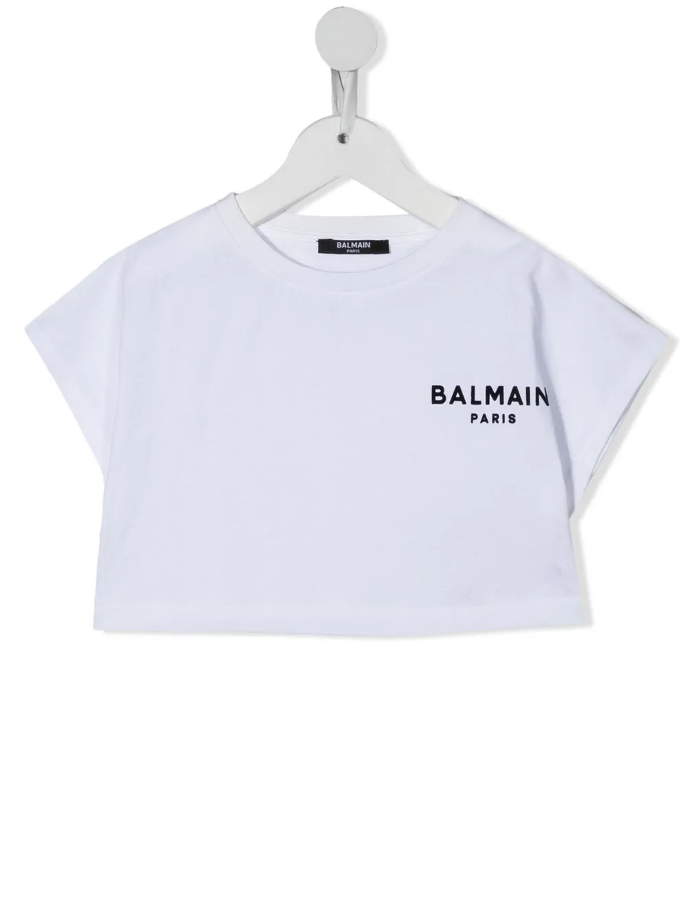 

Balmain Kids playera corta con logo estampado - Blanco