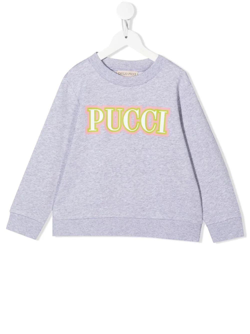 

PUCCI Junior logo-print long-sleeve sweatshirt - Grey