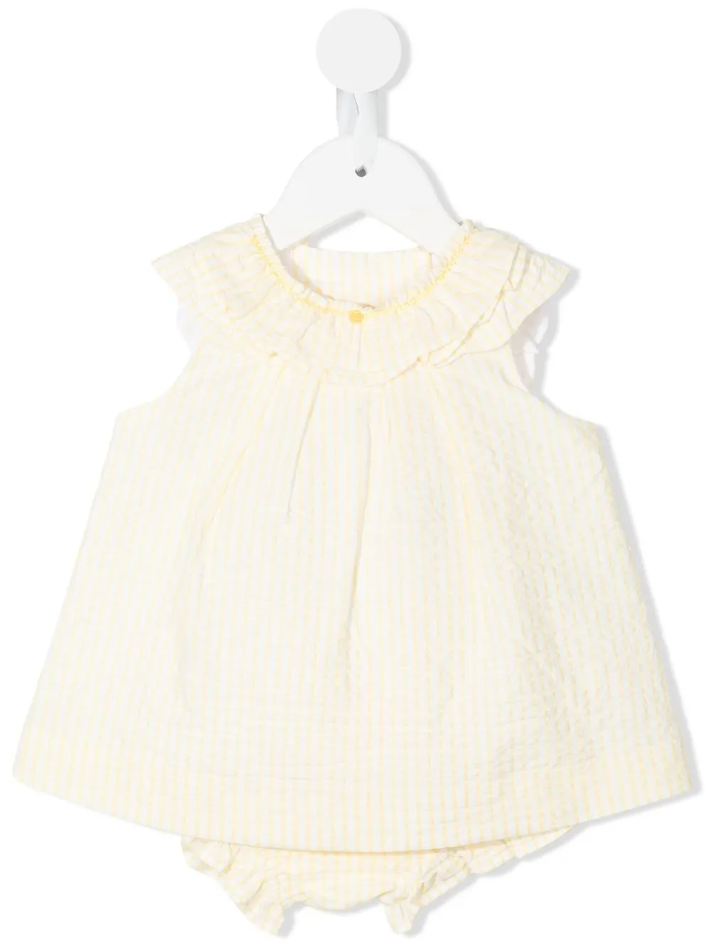 

NANOS vestido a rayas con volantes - Amarillo