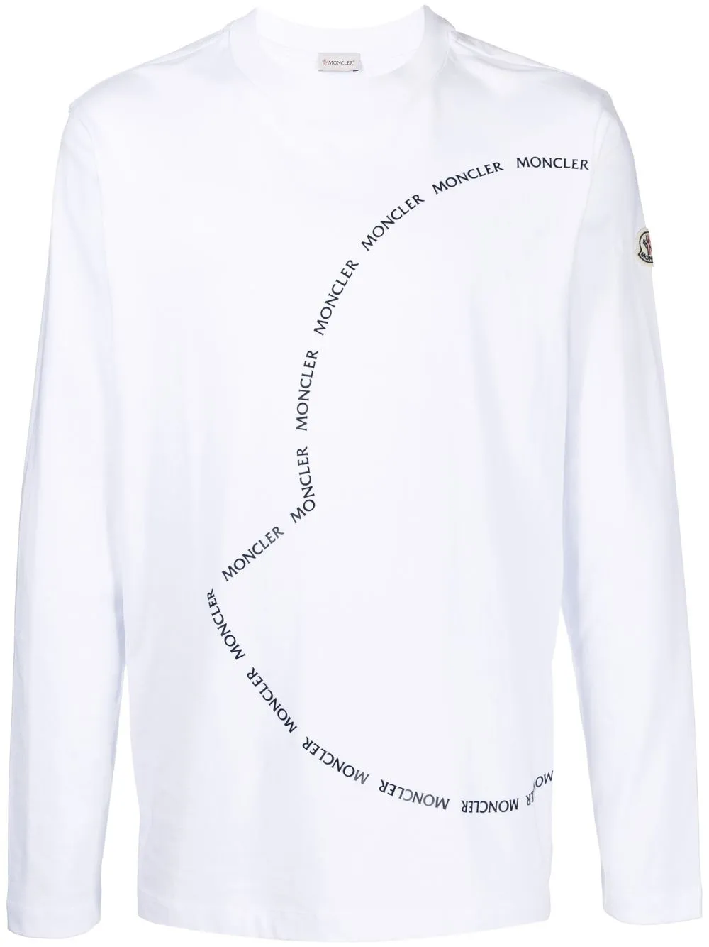 

Moncler playera con logo estampado - Blanco