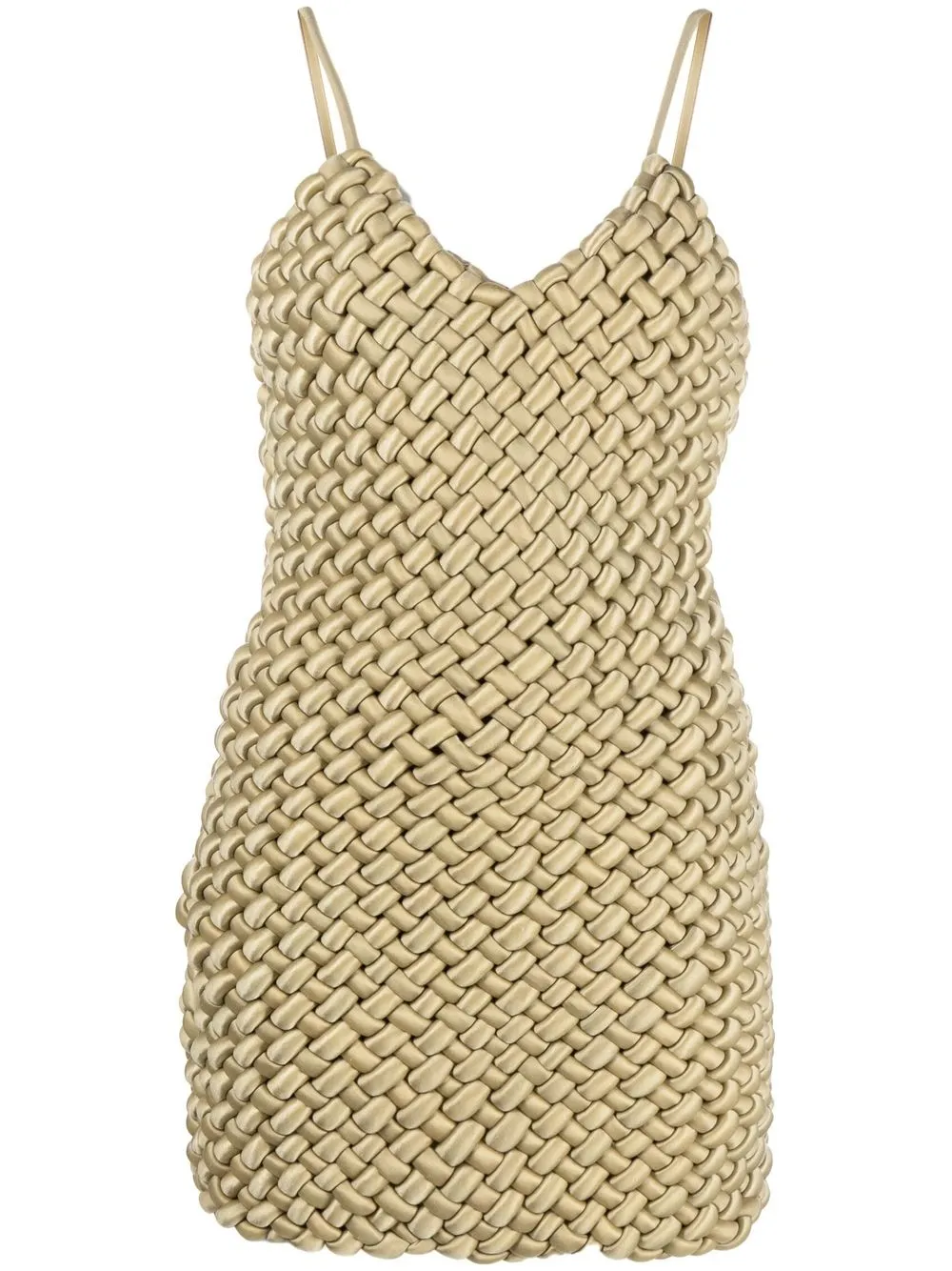 

Isa Boulder interwoven strappy mini dress - Neutrals