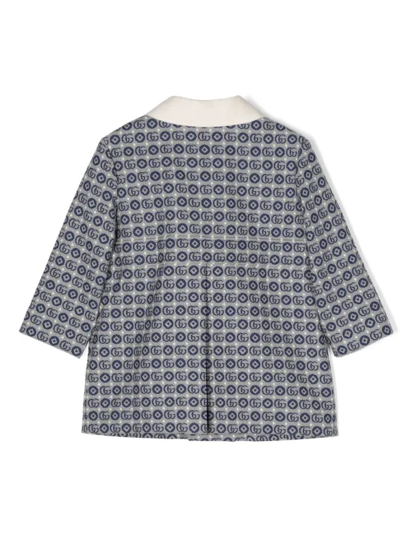 Gucci キッズコード Children's GG canvas padded jacket in camel and dark brown | GUCCI® US