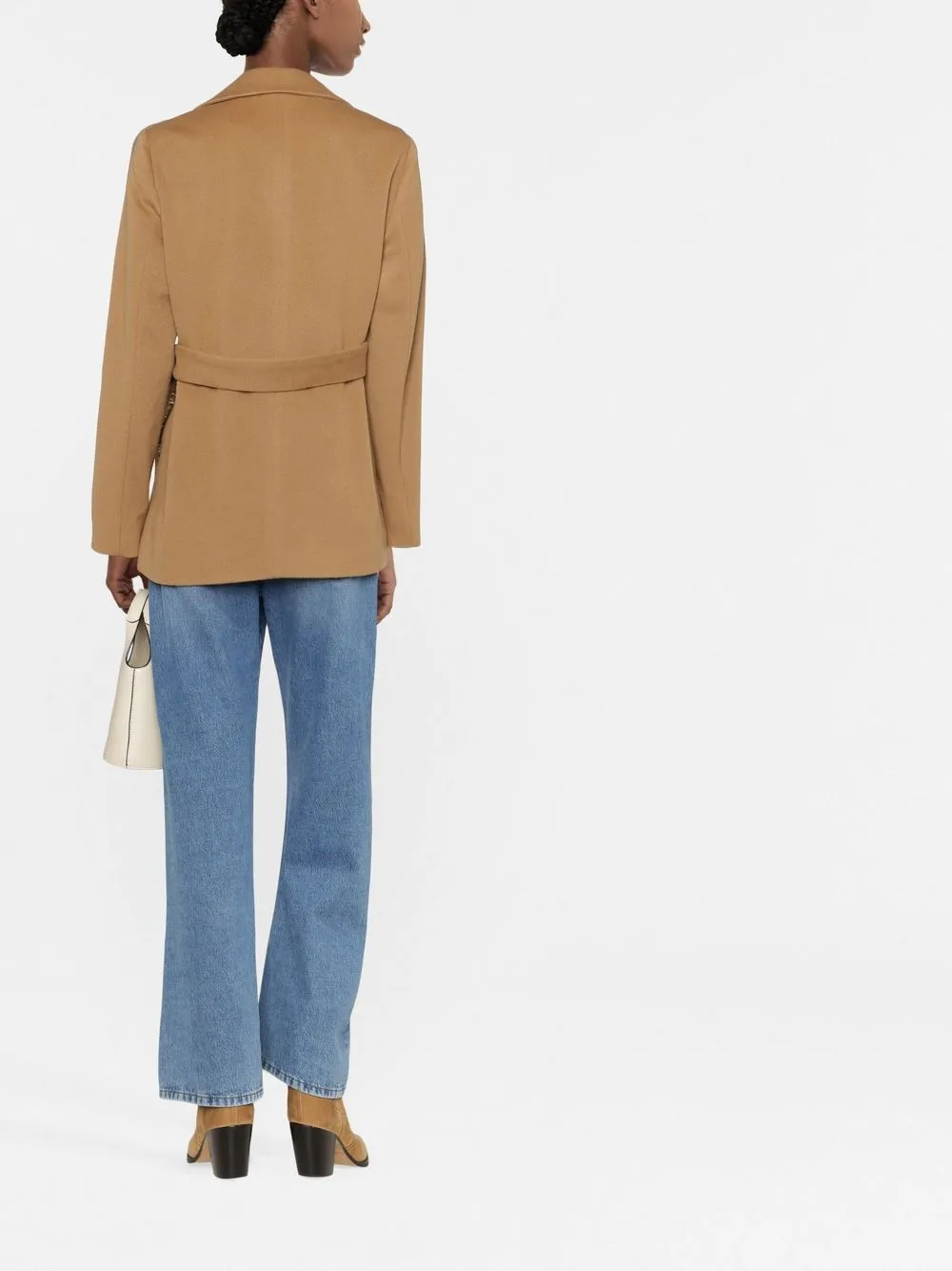 Calvin Klein Single-breasted Coat in Brown, view 4