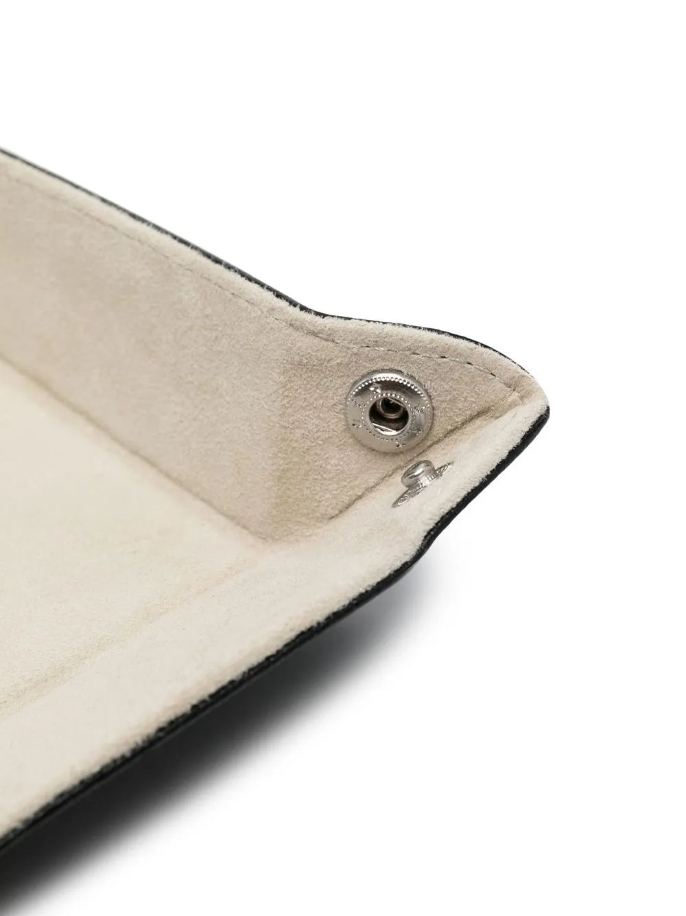 Aspinal Of London Leather Table Tray In Black
