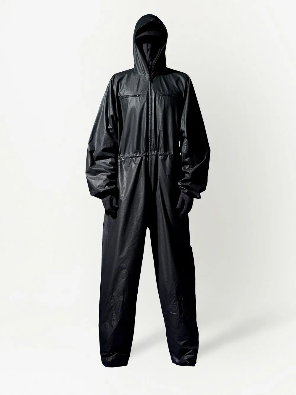 Yeezy Gap Engineered By Balenciaga Coated Cotton Overall In Black