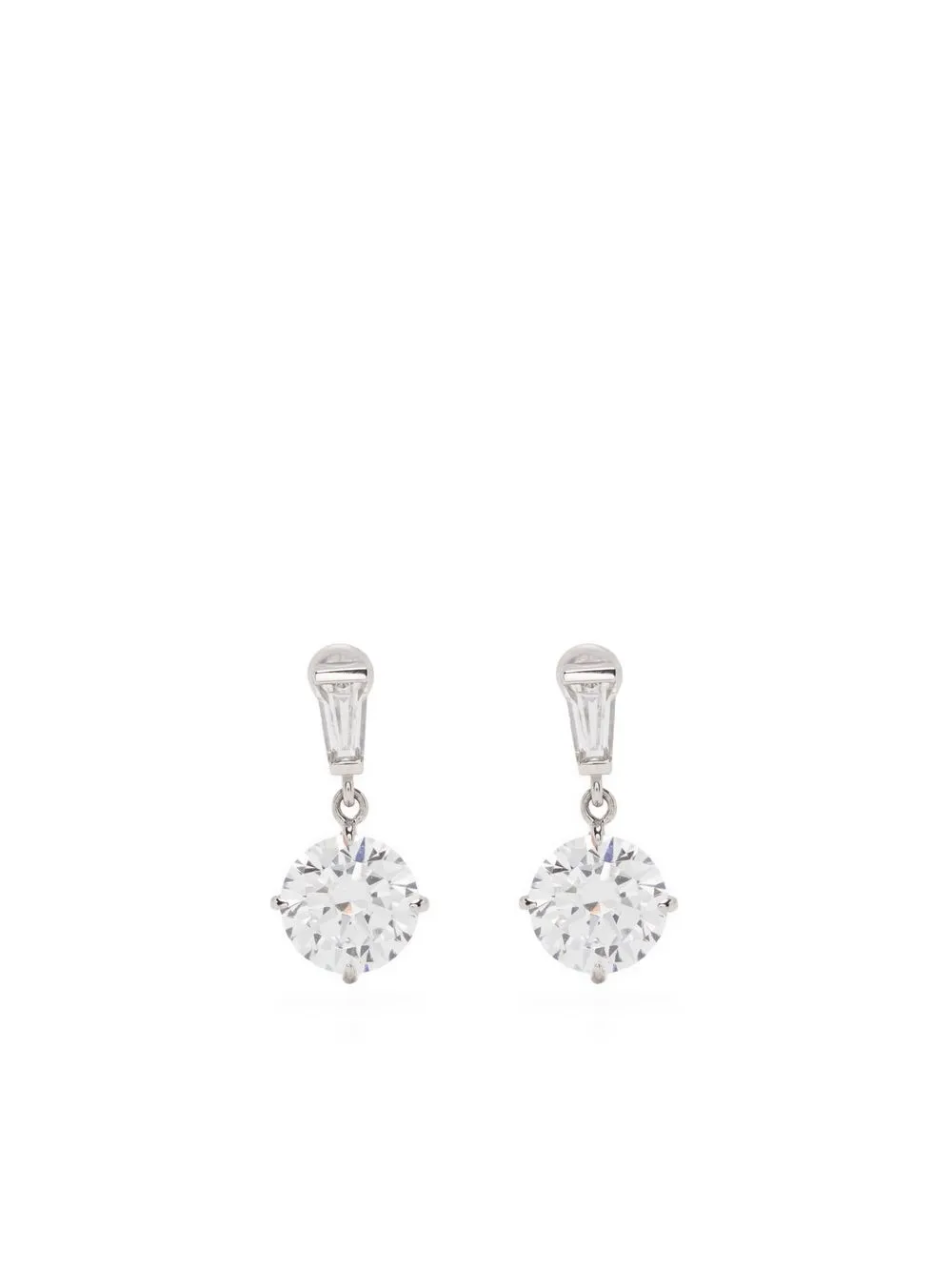 

CARAT* LONDON 9kt white gold Athena crystal drop earrings - Silver